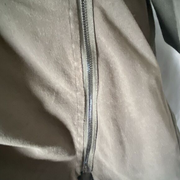 Blank NYC Jacket Womens L Green Faux Leather Drape Moto Boho Street Style - Picture 4 of 10